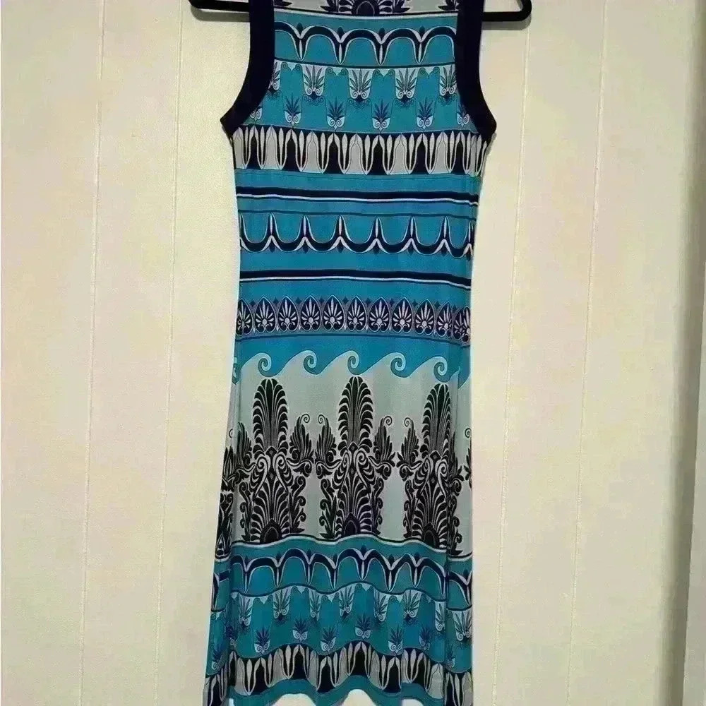 Tory Burch Purple and Blue Bodycon Sleeveless Stretchy Dress S - Picture 6 of 11